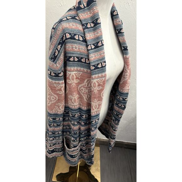 Ralph Lauren Black Label Women’s Geo-Motif Linen-Cotton Cardigan (No Belt) Med - Picture 5 of 9